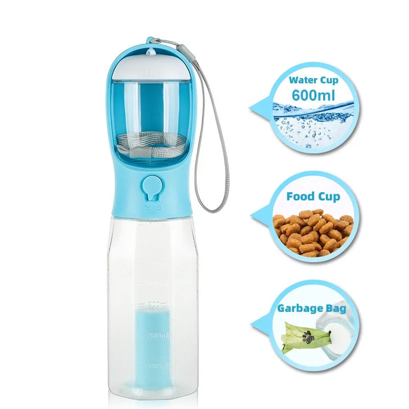 Travel Dog Water Bottle & Waste Bag Dispenser