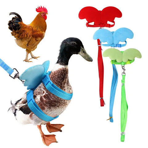 New Adjustable Duck Cats Rabbit Harness With Leash For Cats Duck GooseHen Training Walking Angel Wings Harness Dropshipping