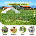 Metal Chicken Coop Hen Run House Spire Walk-in Cage 19.3x9.8x6.5 ft 강아지 물 급수기 Comedero conejo Conejos accesorios b