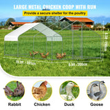 Metal Chicken Coop Hen Run House Spire Walk-in Cage 19.3x9.8x6.5 ft 강아지 물 급수기 Comedero conejo Conejos accesorios b