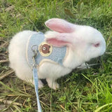 Newest Cute Rabbit Harness and Leash Set Bunny Pet Accessories Vest Harnesses Rabbit Leashes for Outdoor Walking Pets Supplies