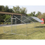 Chicken Coop Walk-in Poultry Cage Hen Run House Rabbits Habitat Cage Spire Shaped Coop with Waterproof  Anti-Ultraviolet Cover
