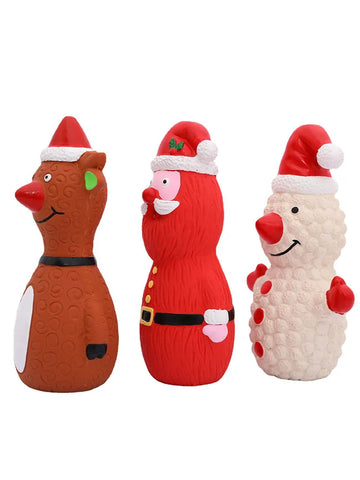 Plastic sealed dog chew toys wholesale pet products sound puppies rubber toys Christmas puppies grinding teeth sound toys