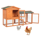61&quot; Wooden Chicken Coop Hen House Rabbit Wood Hutch Poultry Cage Habitat Rabbit Cage