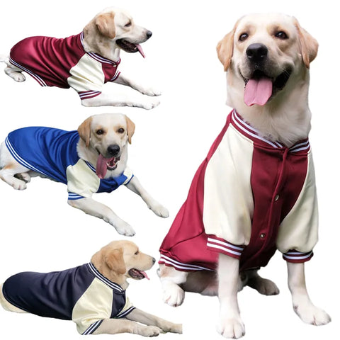 Pet Baseball Uniform for Small Large Dogs Winter Jacket Puppy Clothes French Bulldog Chihuahua Apprael Labrador Outfits Costume