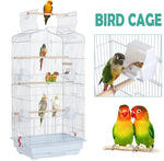 Large 36&quot; Metal Bird Cage with Play Top for Parakeets and Lovebirds, Black