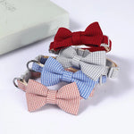 1PC Plaid Print Pet Puppy Dogs Adjustable Bow Tie Collar Necktie Bowknot Checkered Bowtie Holiday Wedding Decoration Accessories