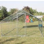 Chicken Coop Walk-in Poultry Cage Hen Run House Rabbits Habitat Cage Spire Shaped Coop with Waterproof  Anti-Ultraviolet Cover