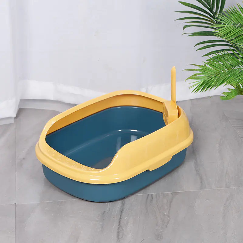 Home Style Cat Litter Box with Shovel and Supplies