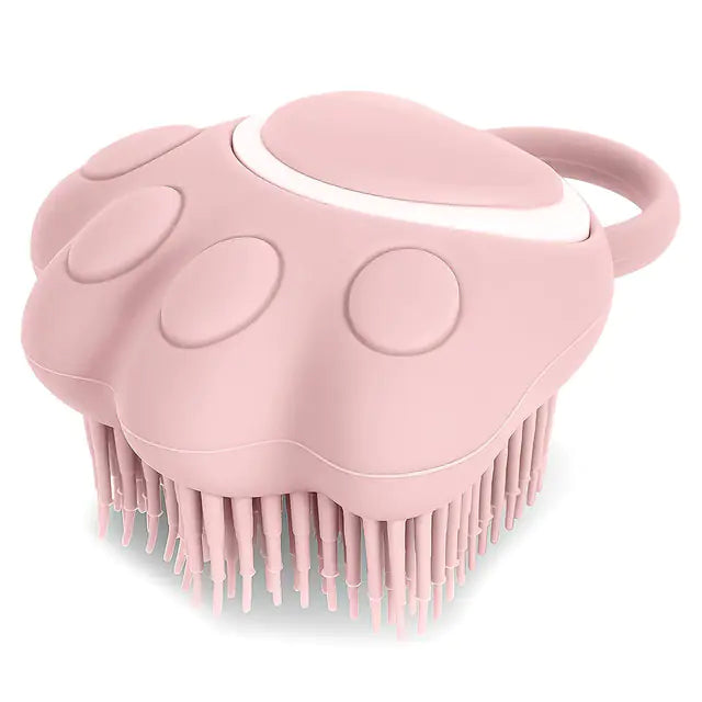 Silicone Dog Brush with Shampoo Dispenser for Bathing