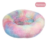 Donut Cat Bed Round Plush Pet Bed for Cats Dogs