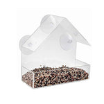 Bird Feeder Acrylic Transparent Window Suction Cup Installation House Type Feeder