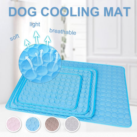 Dog Cooling Mat for Summer Breathable Pet Cold Bed Durable Non Sticking Ice Pad