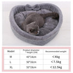 Cat Bed Heart-Shaped  Cotton Velvet