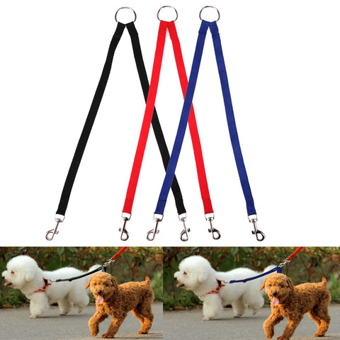 Double Twin Dual Coupler Dog Leash