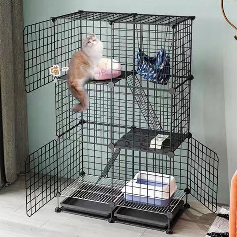 Pet Fence Collapsible Puppy Kennel House Hamster Rabbit Assembly Splicing Fence