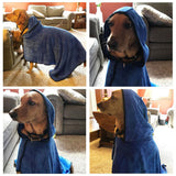 Dog Bathrobe Soft Quickly Absorbing Water Fiber with hat
