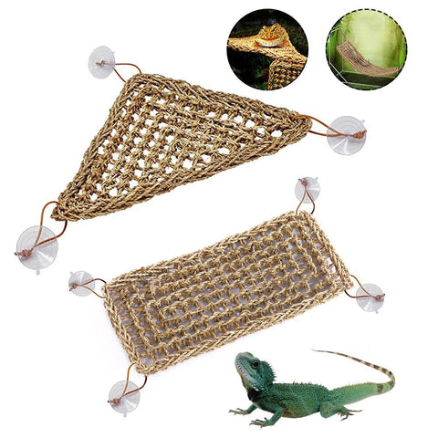 Reptile Lizard Hammock Hamster Grass Mat Pet Bed Seaweed Pet Hanging Bed Mat Hanging Sofas