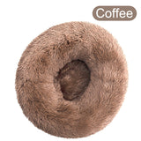 Donut Cat Bed Round Plush Pet Bed for Cats Dogs