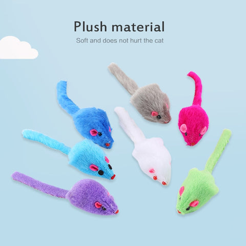 1PC Colorful Mouse Cat Toy Bite Resistant