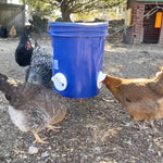 Chicken Feeder Rain Proof  Port Gravity Feed Kit For Buckets Barrels Bins Troughs