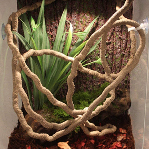 Artificial Flexible Reptile Vines Rattan Chameleon Lizard Terrarium Branches Bendable Jungle Reptile Pet Habitat Decoration