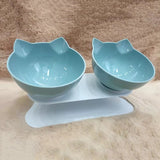 Pet Food and Water Bowls Non-slip Double Pet Bowls With Raised Stand High Foot.