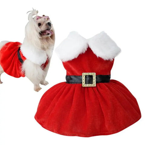 Santa Claus Suit For Pets Velvet Fabric