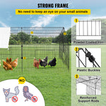 VEVOR Green/White Metal Chicken Coop Rabbit Run Enclosure Pen w/Waterproof and Sun-Proof Cover FarmPet Playpen Cage for Outdoor