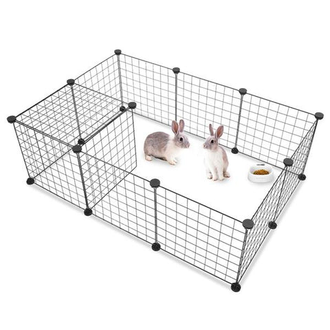 Pet Playpen, Small Animal Cage Indoor Portable Metal Wire Yard Fence for Small Animals