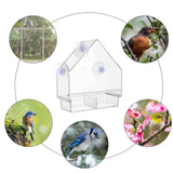 House Shape Window Bird Feeder  Weather Proof Transparent