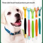 Three Sided Pet Toothbrush Dog Soft Brush