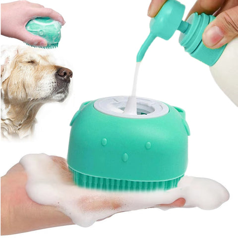 Soft Silicone Dog Brush Pet Shampoo Massager Bath Brush